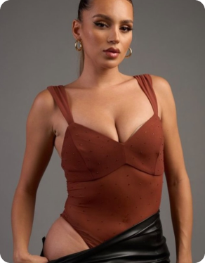 Fashion model in elegant pose